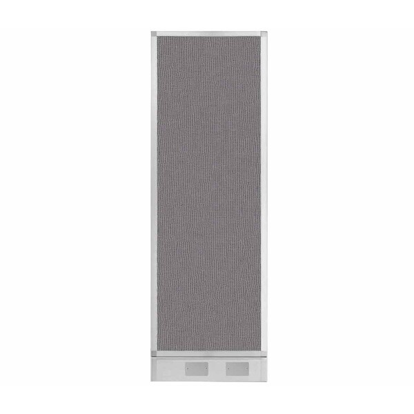 Hush Panel Configurable Cubicle Partition 2' x 6' Slate Fabric w/ Cable Channel